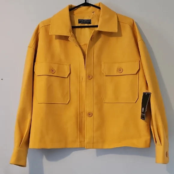 Yellow Pleather Jacket - Picture 1 of 6